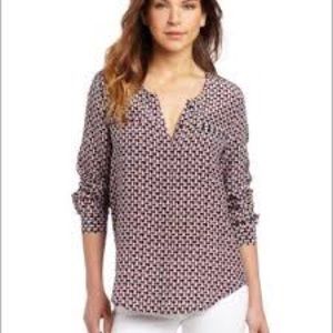 Joie Sailboat Print Silk Blouse